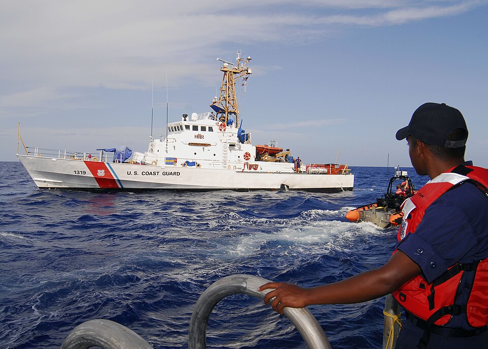 A Coast Guard cutter.