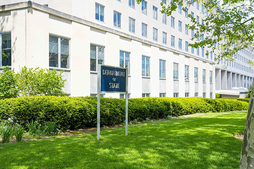 The State Department building.