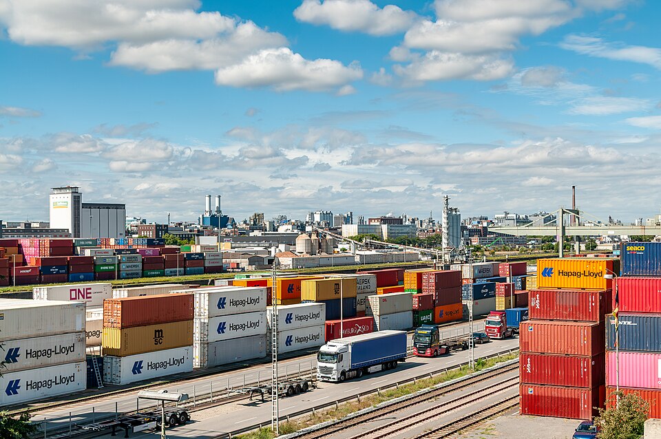 A container terminal.
