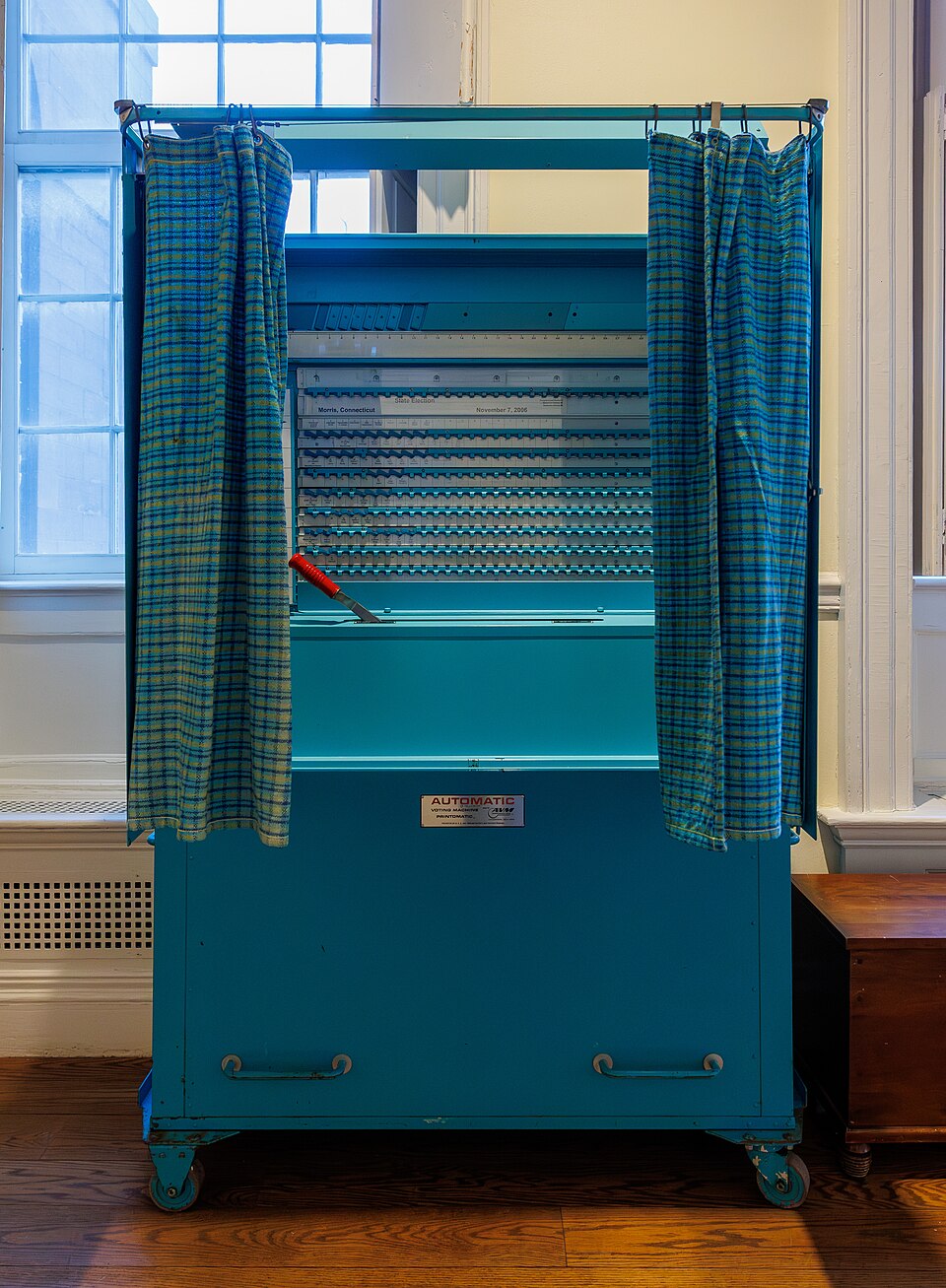 A voting booth.